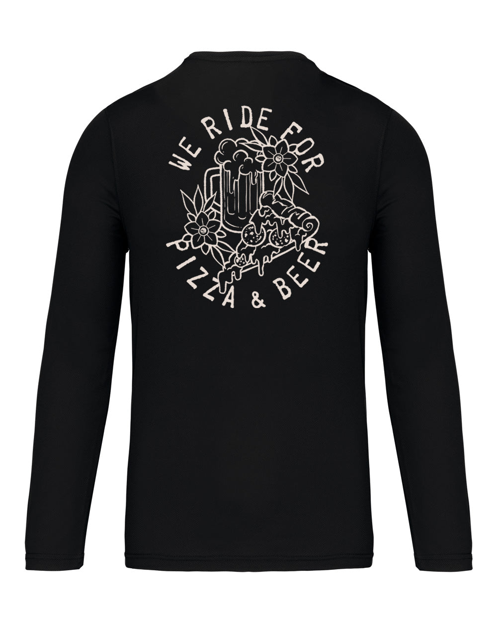 WHIP TILL RIP - Longsleeve Ridingshirt Unisex - Pizza & Beer