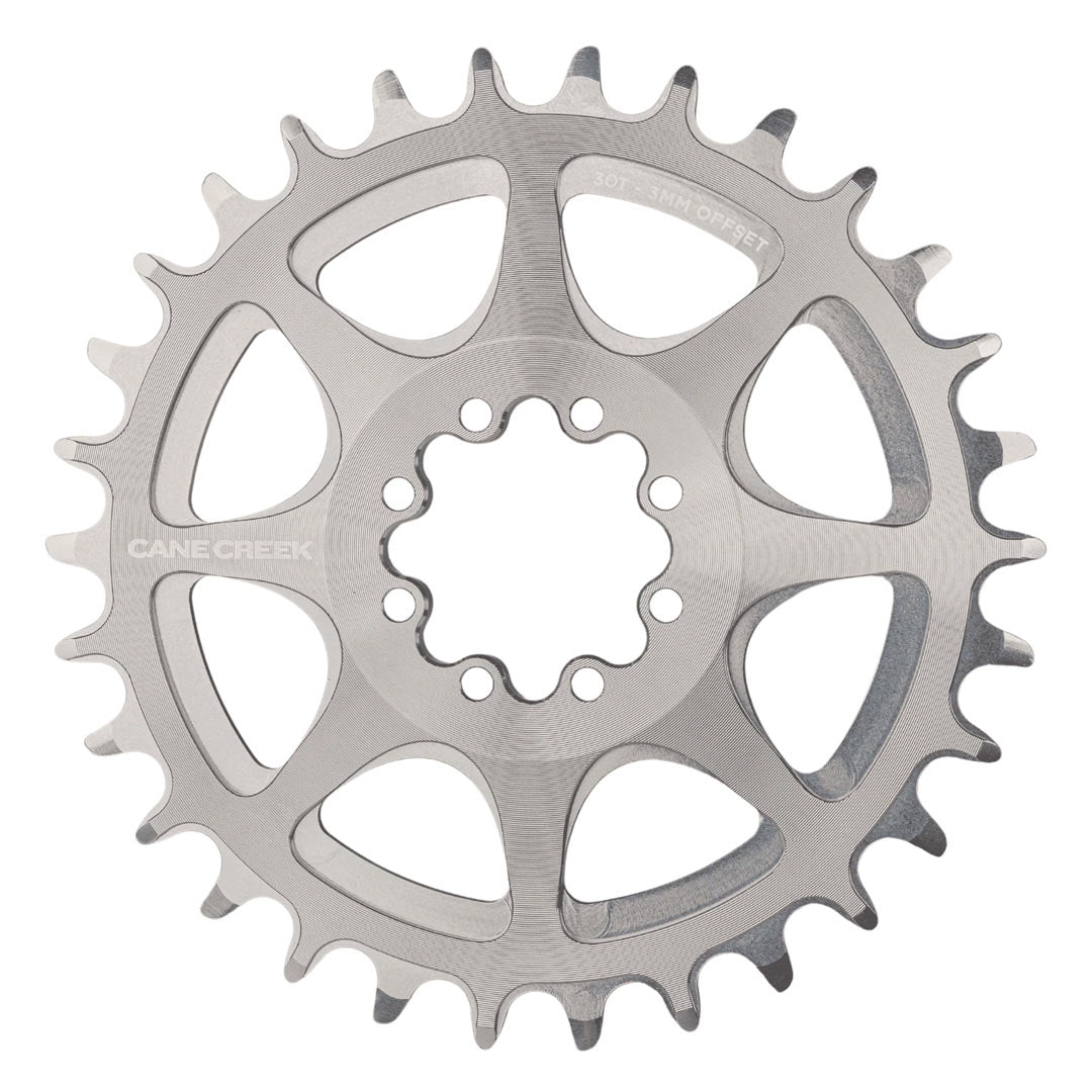 CANE CREEK - 8-BOLT Gravel/Road Kettenblatt 3mm Offset Titanium Grey