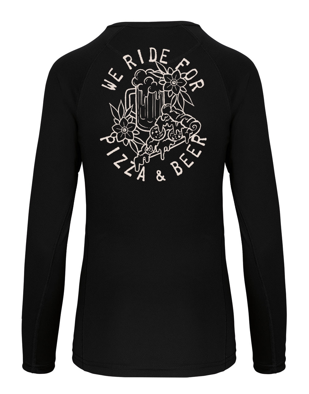 WHIP TILL RIP | Longsleeve Ridingshirt Frauen - Pizza & Beer